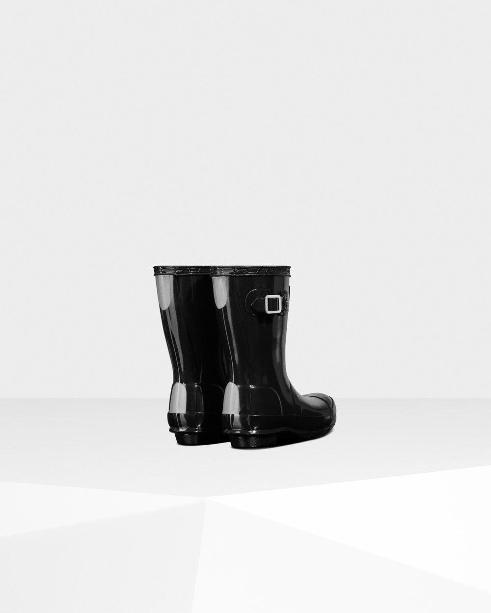 Kids Rain Boots - Hunter Original Little Gloss (37LUWNBVZ) - Black